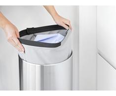 Brabantia - Cesto para ropa, 35 l tapa acero mate, cuerpo acero mate