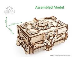 UGEARS Cofrecito De Época Modelo mecánico - Puzzle 3D Rompecabezas Adultos - Caja de Tesoro de Madera - Cofre del Tesoros - Vintage Cajas de Madera Maquetas para Construir Adultos y Adolescentes