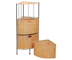 YWAWJ Ratán de Almacenamiento del cajón del gabinete de Muebles orientales Fibra Natural Pecho de cajones de baño Toalla Inicio Tejida Cesta de lavadero (Color : Yellow)