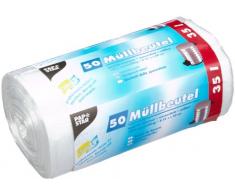 PAPSTAR 12460 HDPE - Paquete de 200 Bolsas de Basura (35Â l, 69Â xÂ 55Â cm), Transparente