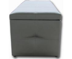Ventadecolchones - Baúl Tapizado Selene 121 x 46 x 42 de Alto (Patas + 4cm) Color Plata con Patas cromadas