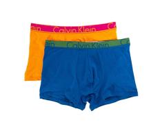 Calvin Klein ID - Juego de 2 baúles de algodón, color naranja y azul Naranja y azul. XL