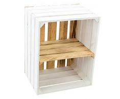 Kistenkolli Altes Land Caja de Madera Maciza para Zapatos y Libros, Caja de Frutas, Caja de Vino, tamaño Aprox. 50 x 40 x 31 cm
