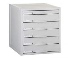 Archivo 2000 Archisystem - Módulo de 6 cajones, color gris