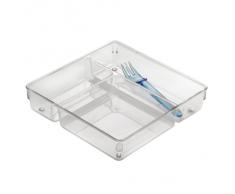 InterDesign - Linus - Organizador de cajÃ³n, con 3 compartimientos, para cocina, alacena, cuarto de baÃ±o - Claro