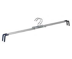 Wenko Percha Tensora Tipo Espiral 50, Metal Cromado, Plata Brillante, 3x29x11.5 cm, 2 Unidades