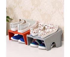 LEORX ahorro de espacio antideslizante zapatos estante estante de almacenamiento Organizador Zapatero Space Saver