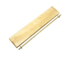 sharprepublic Joyero Adhesivo Organizador Pendiente Soporte para Colgar Joyas Sostenedor de Organizador de Joyería de Ajusable para Sostener Collares, Pulseras - Madera Natural B con Barra