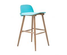 Silla de comedor de madera maciza de alto taburete del asiento de plástico con reposapiés silla ergonómica silla de la barra de café fácil de colada color, múltiple ( Color : 3 , Size : 65cm )