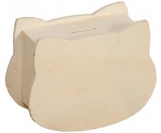 Artemio 15 x 10,5 x 6,3 cm Pussy de Madera Hucha, Beige