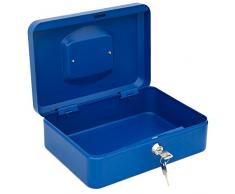 Arregui Elegant - Caja de caudales con bandeja (acero, 250 x 90 x 180 mm) color azul