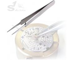 Juego de 7 pinzas de relojero SA en estuche