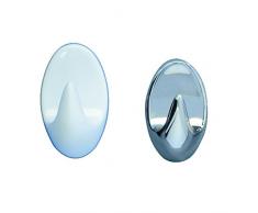 WENKO 4404030100 Perchas liliput cromo - juego de 3 unidades, Plástico, 2.5 x 4 x 2 cm, Cromo