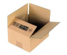 ProgressCargo PC K20.01 - Caja plegable de cartón corrugado (10 unidades, A5+, 217 x 172 x 110 mm, corrugado doble), color marrón
