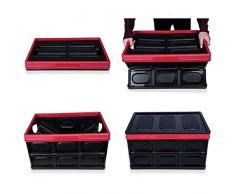 FCXBQ Cesto de Almacenamiento Cesto de la Ropa Caja de apilamiento de plástico Caja y Tapa/para Almacenamiento Inferior, Taburete de Almacenamiento del gabinete (Color: Negro, tamaño: 71 * 48 *