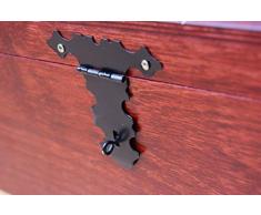 LACADO X LARGE COFRE PARA TESORO DE MADERA BLOQUEABLE MEMORIA CAJA BARATIJAS SOUVENIR