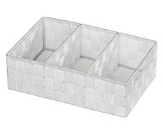 Wenko 20977100 Adria - Cesto Organizador para baño (Polipropileno, 21 x 10 x 32 cm), Color Blanco