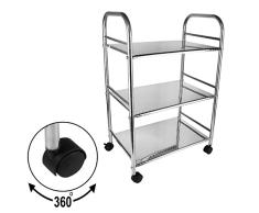 Bayli - Carro de Cocina de 3 Pisos, Carrito para Servir, Carro para deshuesar, Carrito para baño, estantería de Cocina, Carrito de Cocina, Carrito Auxiliar, Carro para el hogar