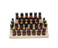 RoseFlower Caja de Almacenaje de Madera de Aceites Esenciales y Aromaterapia, 30 Botellas Aceite Contenedor Cubos de Almacenaje Organizadores para Perfumes, Fragancias, CosméTica, Joyas