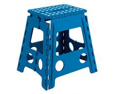 Taburete plegable Arregui - color azul y blanco