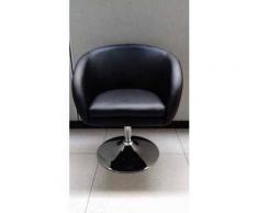 MondoArreda Luna - Sillón Taburete, De Cuero Imitación, Pata Cromada, Peluqueria, Hogar, Disco Bar De Hotel