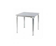 MondoArreda Q60-4g - Mesa De Aluminio Cuadrada, Con 4 Patas, Para Bar, Restaurante, Piscina, Hotel, Hostal