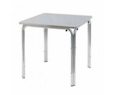 MondoArreda Q80-4g - Mesa De Aluminio Cuadrada 80x80cm Con 4 Patas, Para Bar, Restaurante, Piscina, Hotel, Hostal