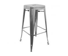 Muebles Marieta Taburete Tolix alto Plata Metalizado
