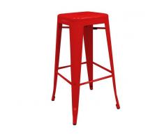 Muebles Marieta Taburete Tolix alto Rojo