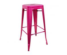 Muebles Marieta Taburete Tolix alto Rosa Metalizado