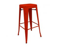 Muebles Marieta Taburete Tolix alto Rojo Envejecido