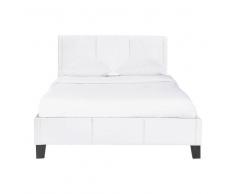 Maisons du monde Cama 140 x 190 blanco con somier de láminas Zen