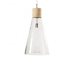 Maisons du monde Lámpara de techo de cristal y mango