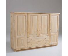 La Redoute Interieurs Armario de pino macizo Redmond, con ropero y compartimentos beige