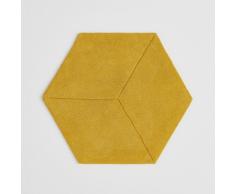 La Redoute Interieurs Alfombra hexagonal 100% algodón con efecto 3D, Camino amarillo