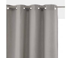 La Redoute Interieurs Cortina lisa 100% algodón trenzado PANAMA gris