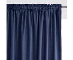 La Redoute Interieurs Cortina 100% algodón con galón fruncido azul