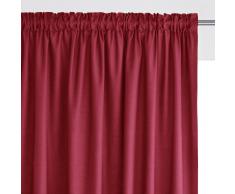La Redoute Interieurs Cortina 100% algodón con galón fruncido rojo