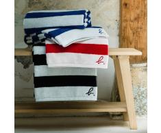 AGNES B X LA REDOUTE INTERIEURS Toalla de baño a rayas Agnès b. azul