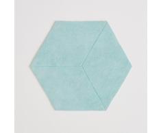 La Redoute Interieurs Alfombra hexagonal 100% algodón con efecto 3D, Camino azul