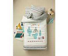 VERTBAUDET Conjunto reversible funda nórdica + funda de almohada infantil UTAH PARK* gris
