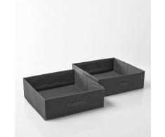 La Redoute Interieurs Cesta de almacenaje plegable, Build (lote de 2) gris