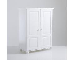 La Redoute Interieurs Armario de pino macizo, al. 120 cm, ropero, Redmond blanco