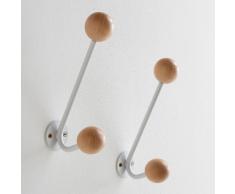 La Redoute Interieurs Perchero de pared AGAMA 2 perchas, lote de 2 blanco
