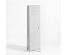 La Redoute Interieurs Armario vestuario americano 1 puerta de metal, Hiba blanco