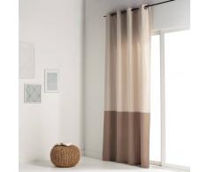 La Redoute Interieurs Cortina bicolor 100% algodón AGURI beige