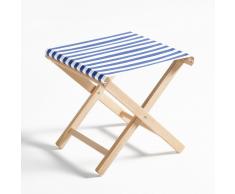 La Redoute Interieurs Taburete a rayas plegable, Dovil azul