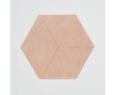 La Redoute Interieurs Alfombra hexagonal 100% algodón con efecto 3D, Camino rosa
