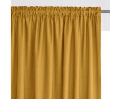 La Redoute Interieurs Cortina 100% algodón con galón fruncido amarillo