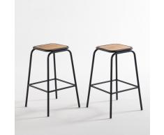 La Redoute Interieurs Taburete estilo bar, altura 65 cm (lote de 2), Hiba negro
